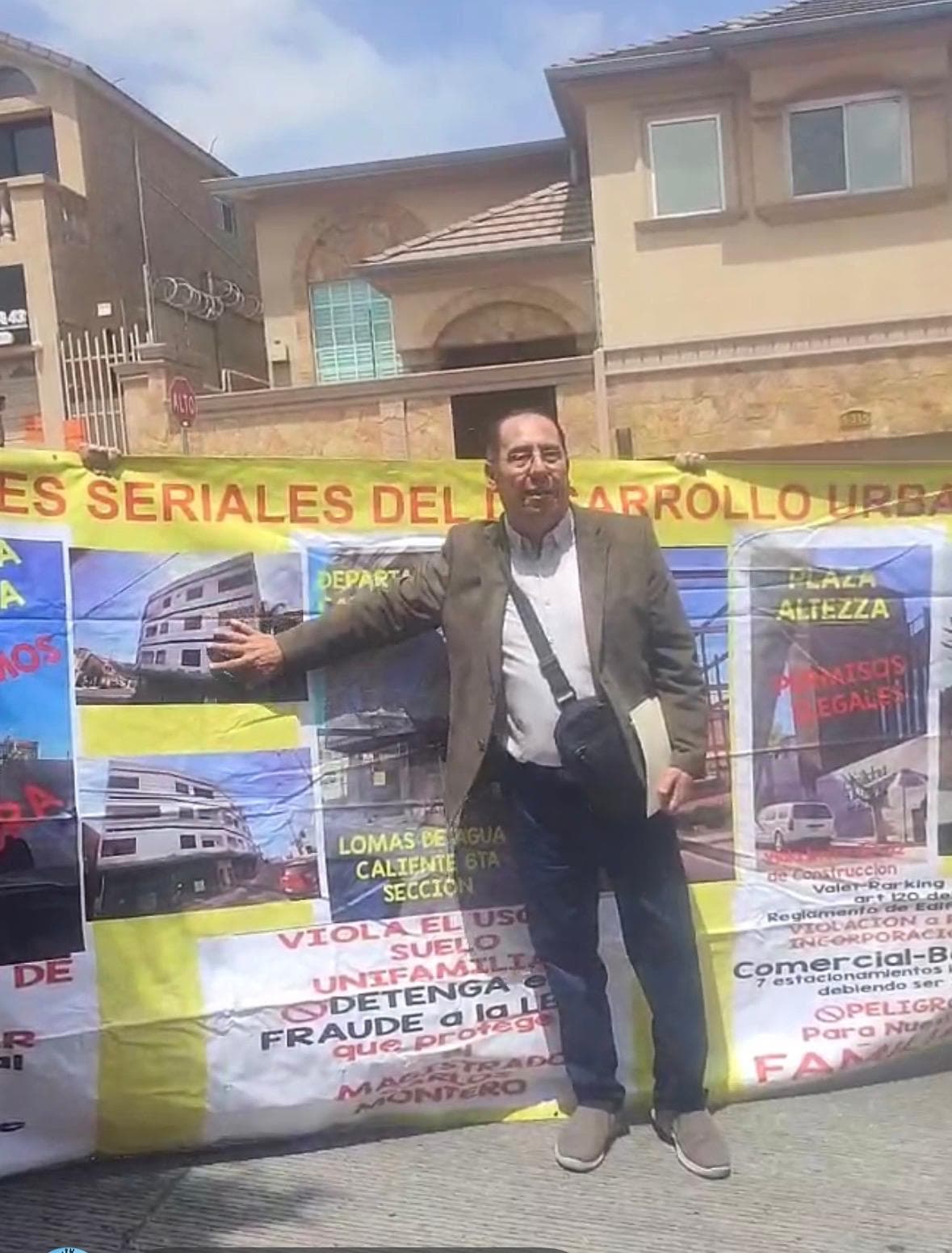 Cartel ciudadano sobre uso de suelo en Lomas Agua Caliente