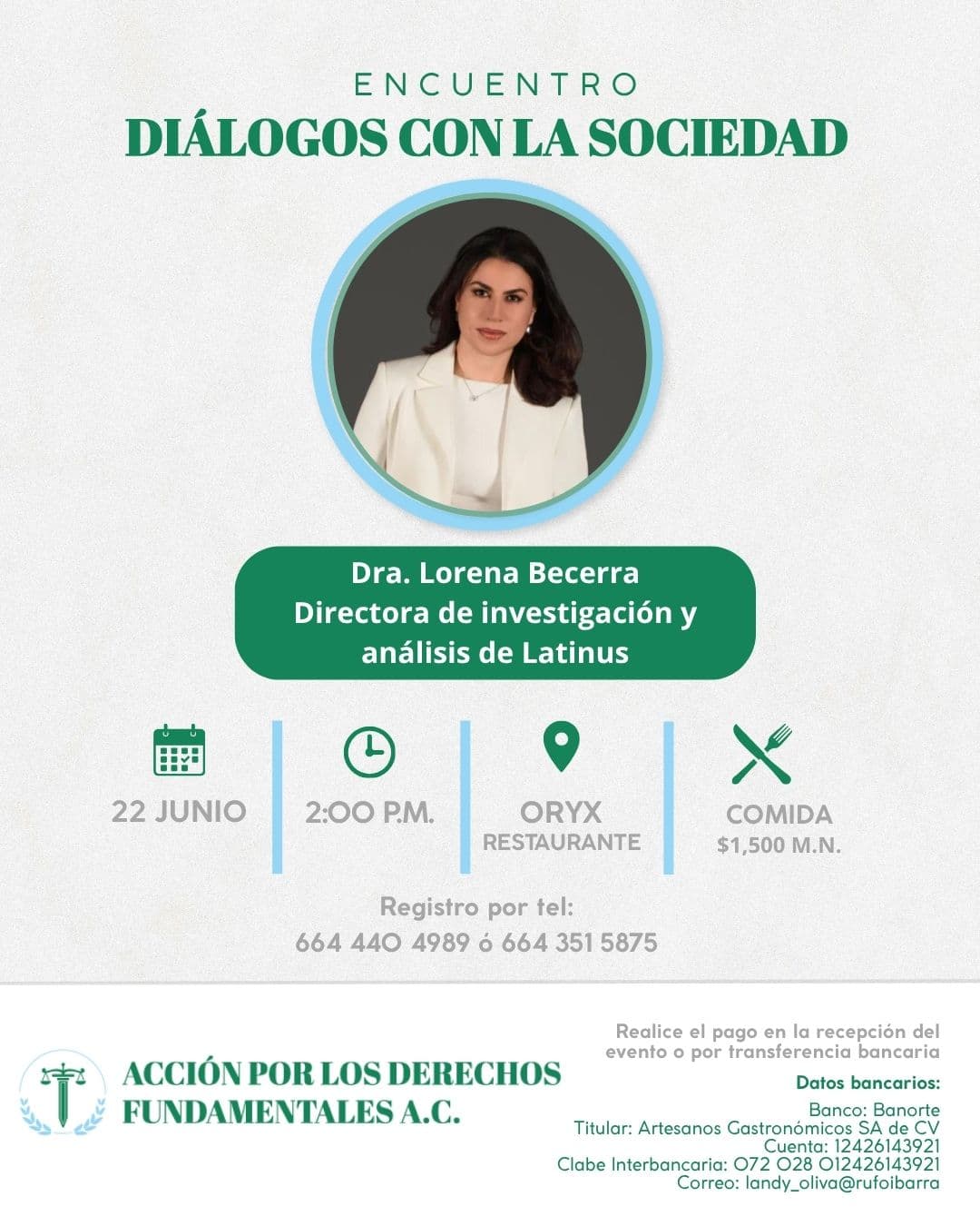Diálogos con la Sociedad con la Dra. Lorena Becerra — 22 de junio de 2026