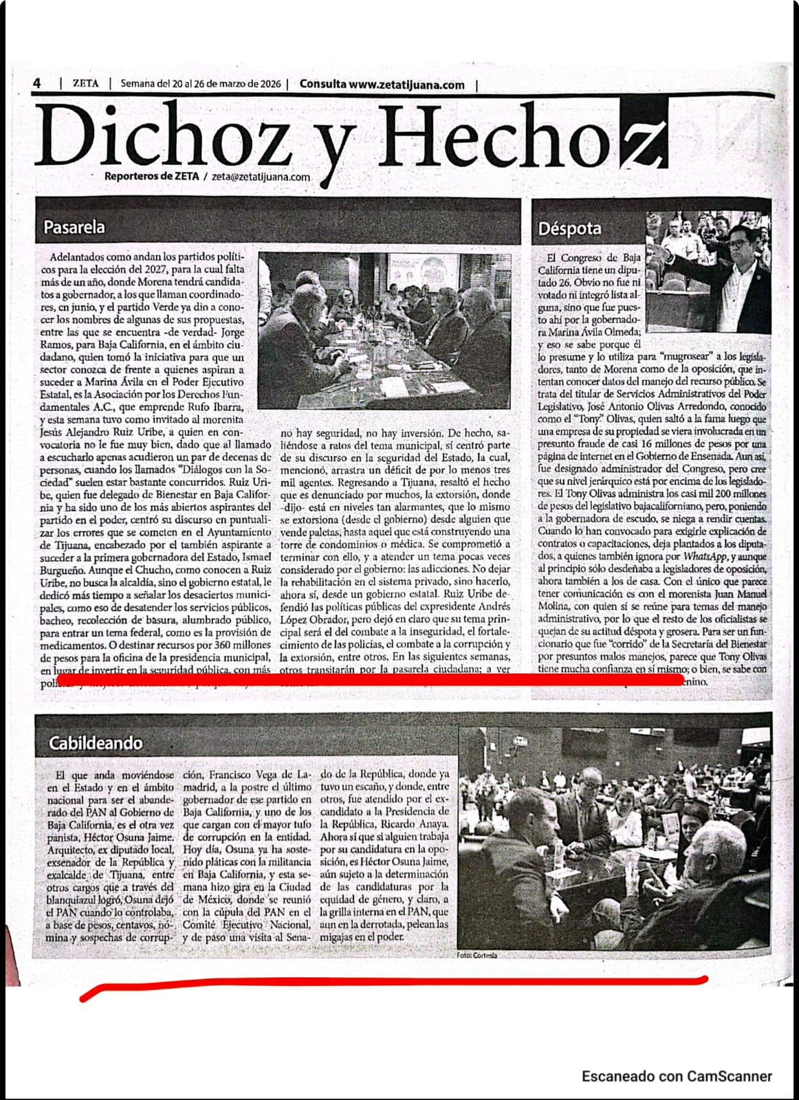 ZETA — Columna Dichoz y Hechoz, Diálogos con la Sociedad, marzo de 2026